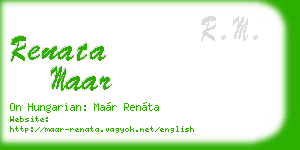 renata maar business card