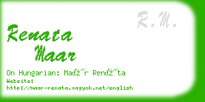 renata maar business card